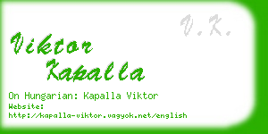 viktor kapalla business card